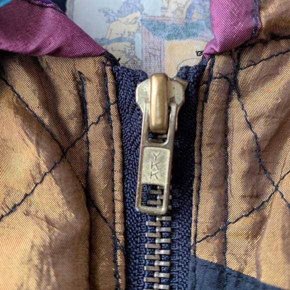 Vintage 70's 80's Pearlescent Patchwork Quilted Puffer Winter Coat S Jacket RARE - Picture 5 of 8